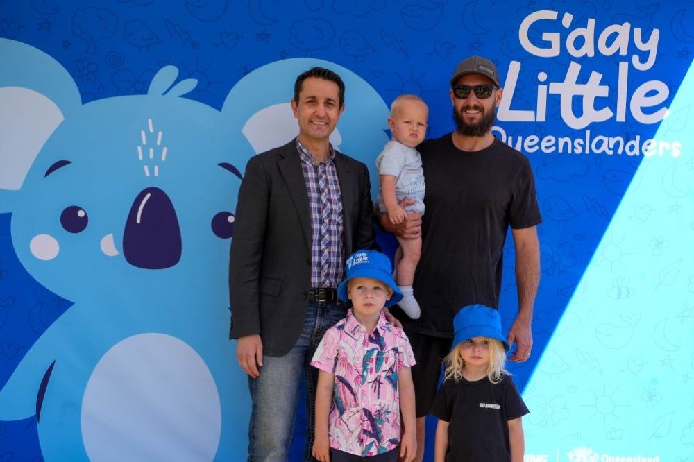 Premier David Crisafulli celebrating Queensland’s youngest residents and their families.