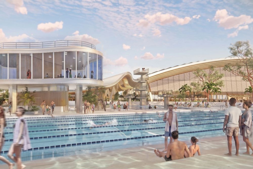The vision for the National Aquatic Centre has been unveiled to mark six years to go until the 2032 Games